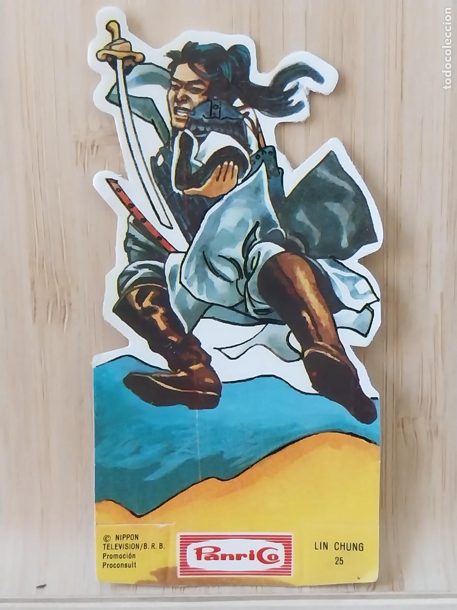 Colecionismo Cromos antigos: PANRICO FRONTERA AZUL CROMO 25 LIN CHUNG TROQUELADO ORIGINAL A&Ntilde;O 1978 9CMS ALTO