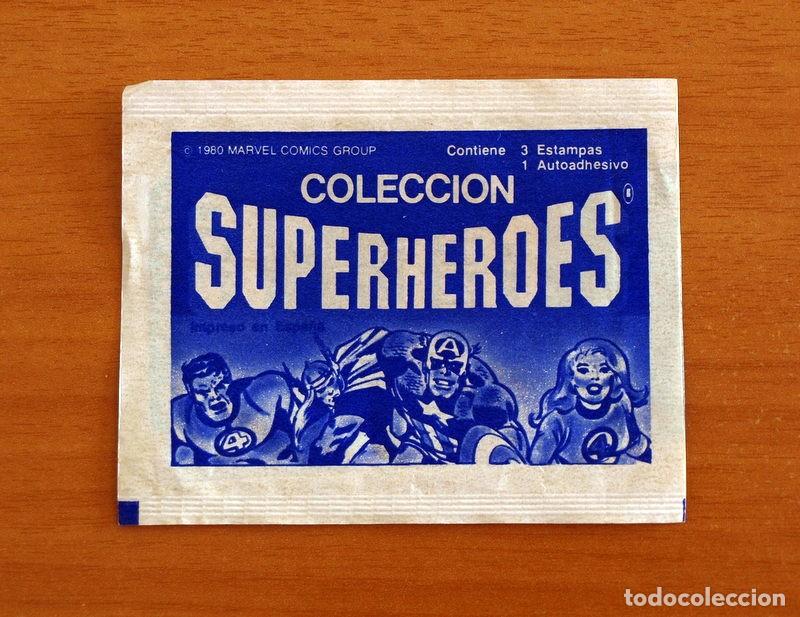 Coleccionismo Cromos antiguos: Sobre vacio, sin cromos - Superh&eacute;roes - Marvel A&ntilde;o 1980 Comics Group - Chocolates Terrabusi