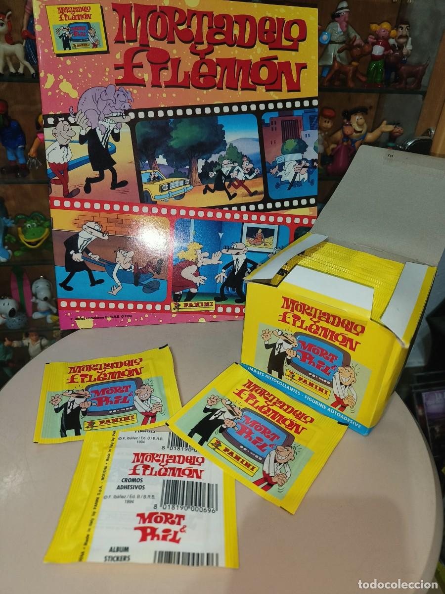 Coleccionismo Cromos antiguos: Ocasion coleccionistas ! Album vacio + caja con 50 sobres cromos Mortadelo y Filemon Panini 1994