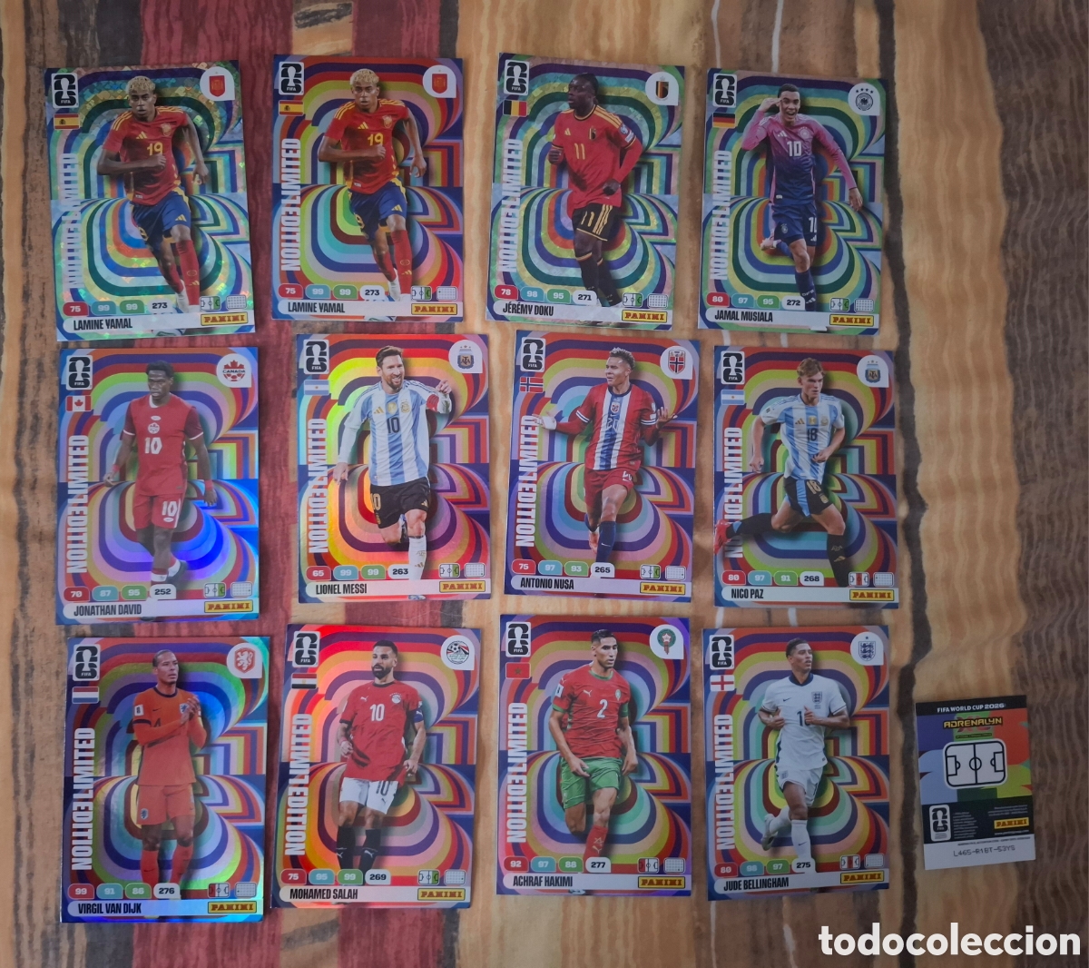 Coleccionismo Cromos antiguos: Lote 12 diferentes adrenalyn XXL world cup 2026 mundial Messi Lamine