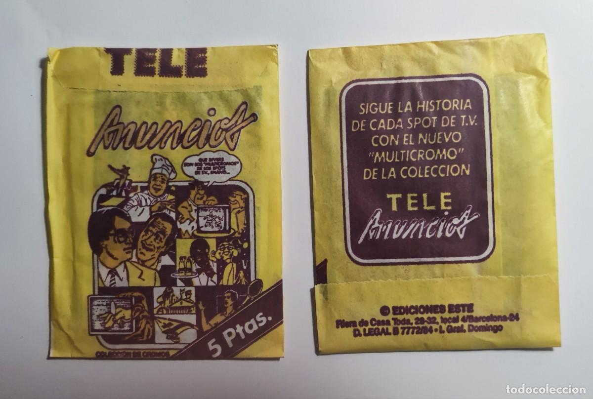 Coleccionismo Cromos antiguos: 1 sobres &rdquo;Tele anuncios&rdquo; ediciones Este 1984
