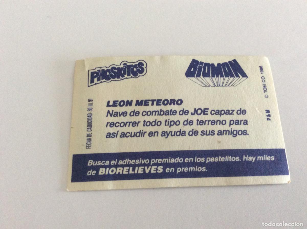 Coleccionismo cromos antiguos: BIOMAN PHOSKITOS 1991 91 - Foto 2