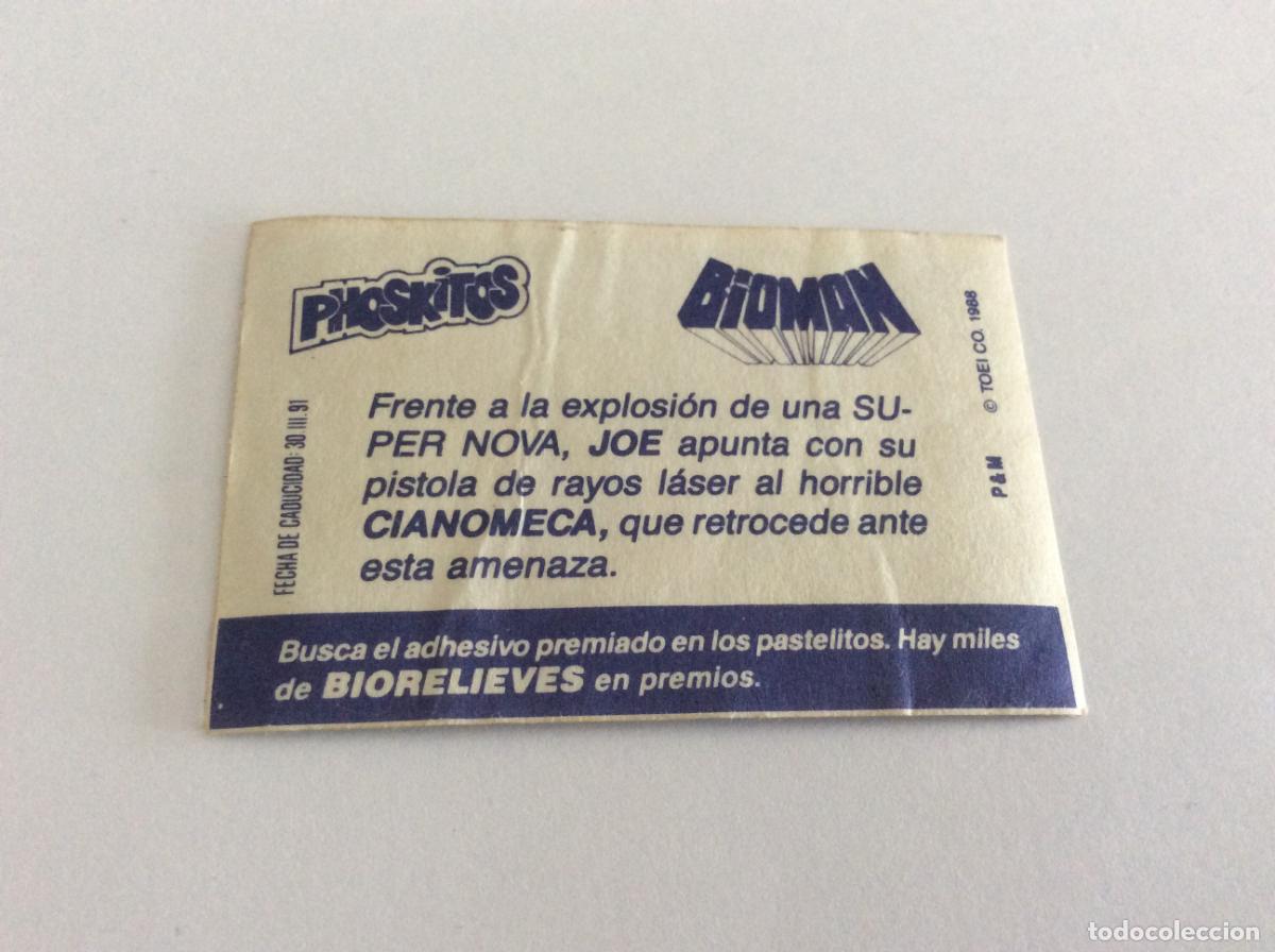 Coleccionismo cromos antiguos: BIOMAN PHOSKITOS 1991 91 - Foto 2