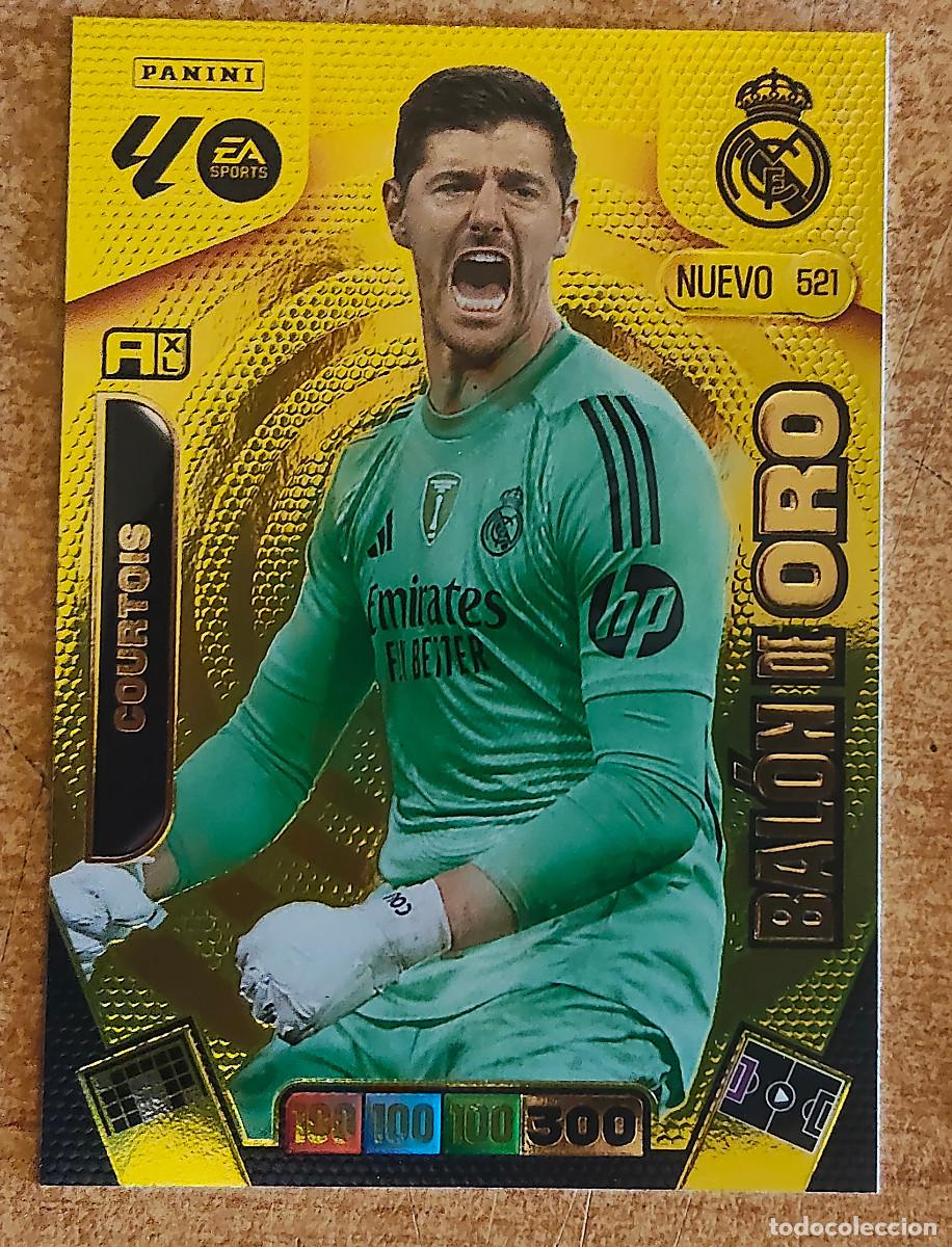 Coleccionismo Cromos antiguos: 521 - COURTOIS, REAL MADRID NUEVO BAL&Oacute;N DE ORO ADRENALYN 2025