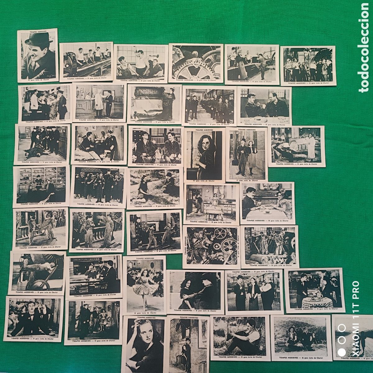 Coleccionismo Cromos antiguos: Colecci&oacute;n de cromos de Charles Chaplin Charlot, Tiempos Modernos.