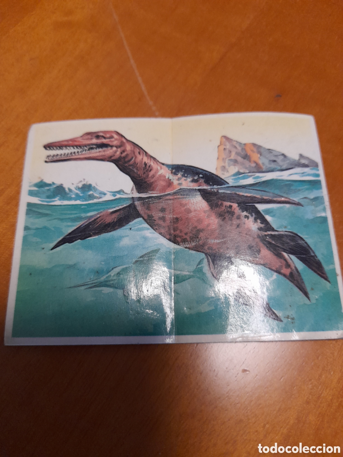Coleccionismo Cromos antiguos: Cromo n&deg; 34 dinosaurios bollicao