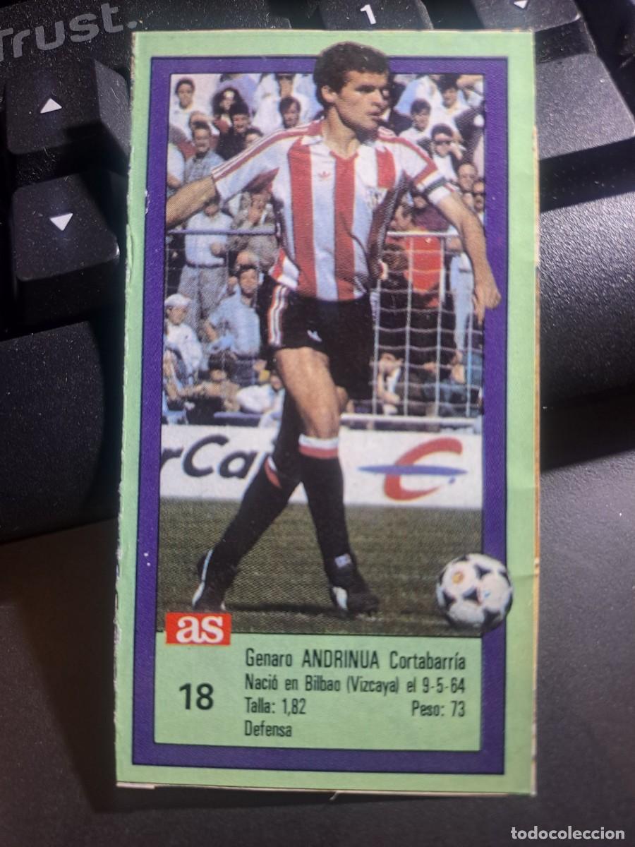 Coleccionismo Cromos antiguos: CROMO ANDRINUA 18 ATHLETIC CLUB BILBAO FERREIRA 10 ATLETICO MADRID 1989 1990 89 90 AS ASES RECORTADO