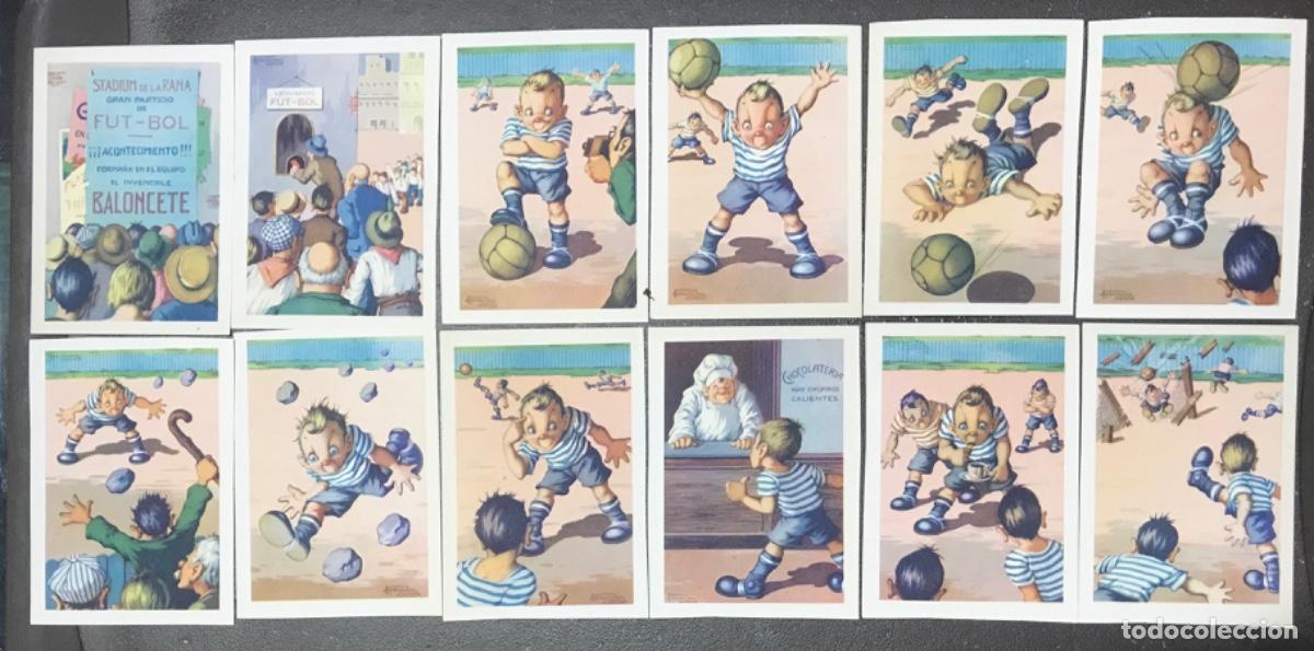 Coleccionismo Cromos antiguos: 12 Cromos de FUTBOL BALONCETE (Serie completa) - A&ntilde;o 1920 - REMEDIO HEROICO
