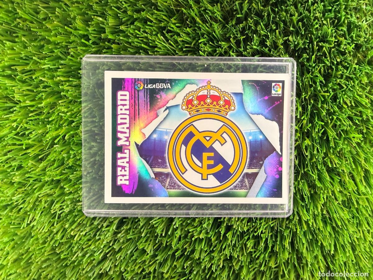 Coleccionismo Cromos antiguos: N&ordm; 1 Escudo Real Madrid CF Liga Este 15 16