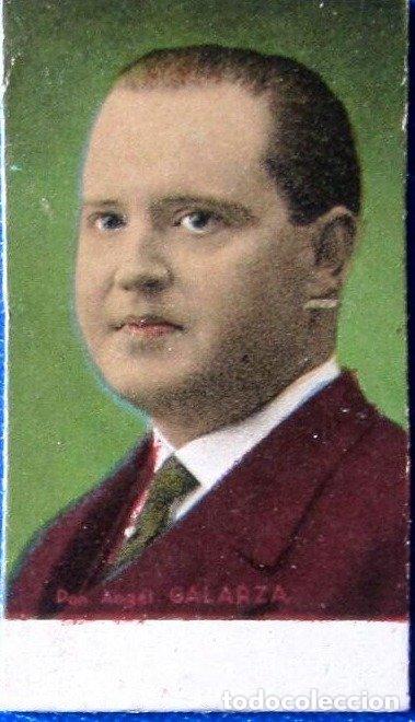 Coleccionismo Cromos antiguos: CROMO TICKET CON DON &Aacute;NGEL GALARZA. SEGUNDA II REP&Uacute;BLICA. TICKETS DE PESO, 1930'S.