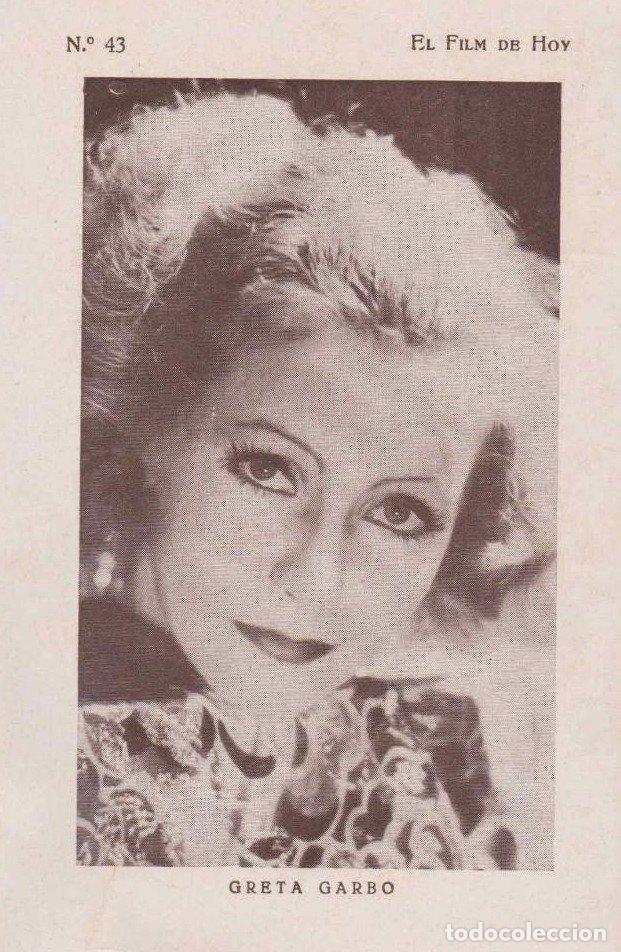 Coleccionismo Cromos antiguos: GRETA GARBO. N&ordm; 43. EL FILM DE HOY