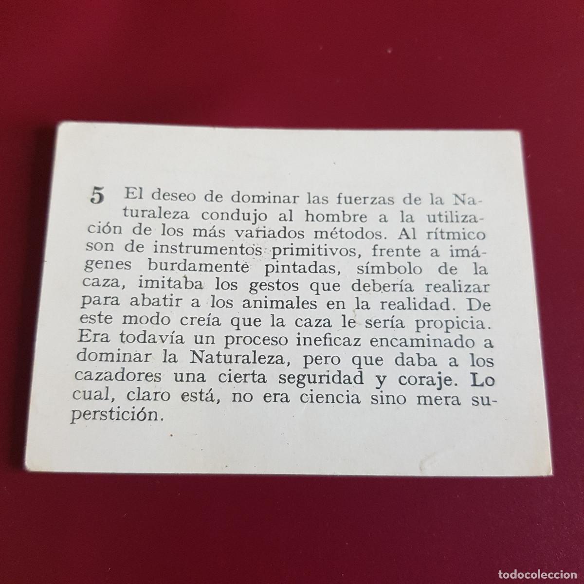 Coleccionismo cromos antiguos: MATEU - HISTORIA DEL PROGRESO HUMANO - 1966 - 66 - 5 - NUNCA PEGADO - Foto 2
