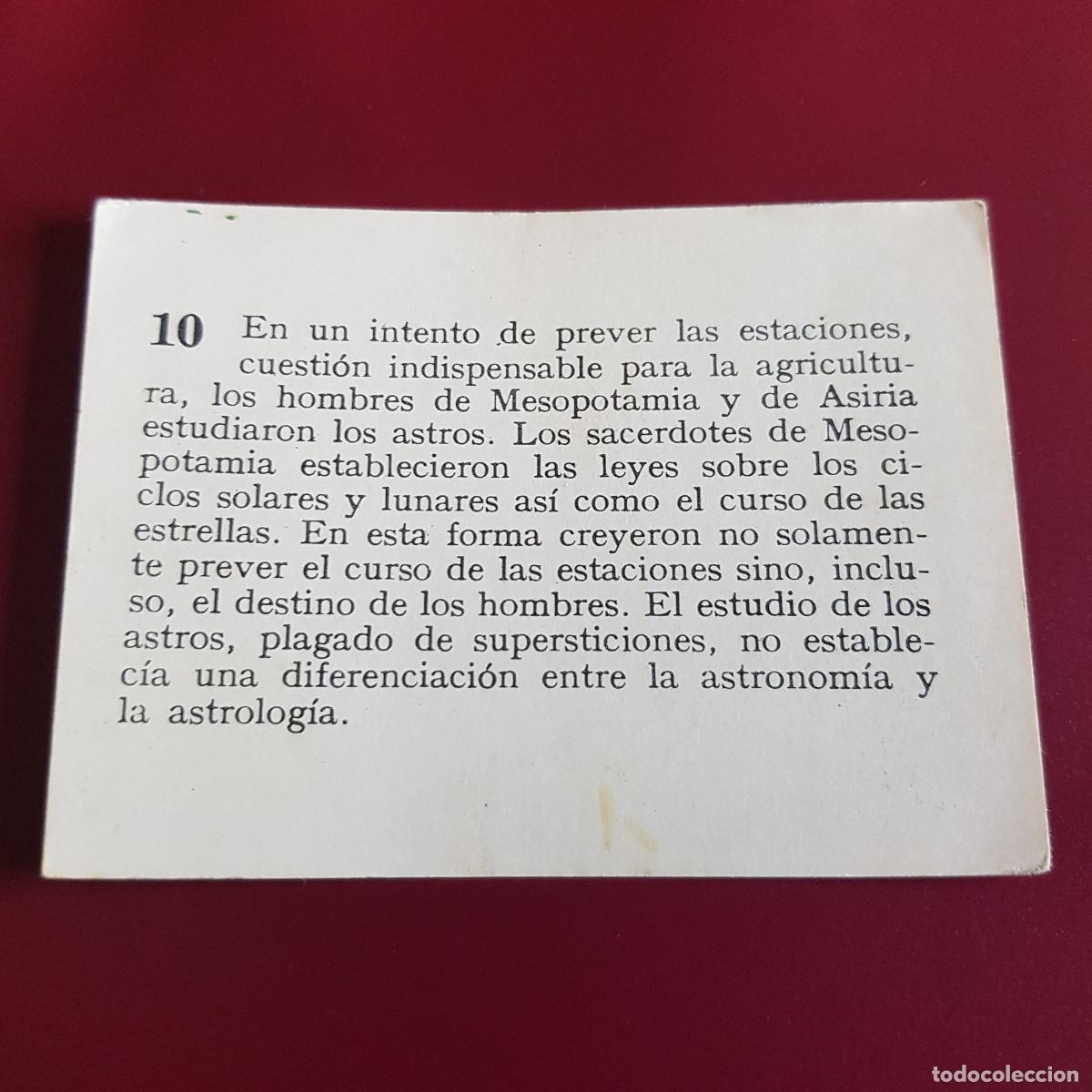 Coleccionismo cromos antiguos: MATEU - HISTORIA DEL PROGRESO HUMANO - 1966 - 66 - 10 - NUNCA PEGADO - Foto 2