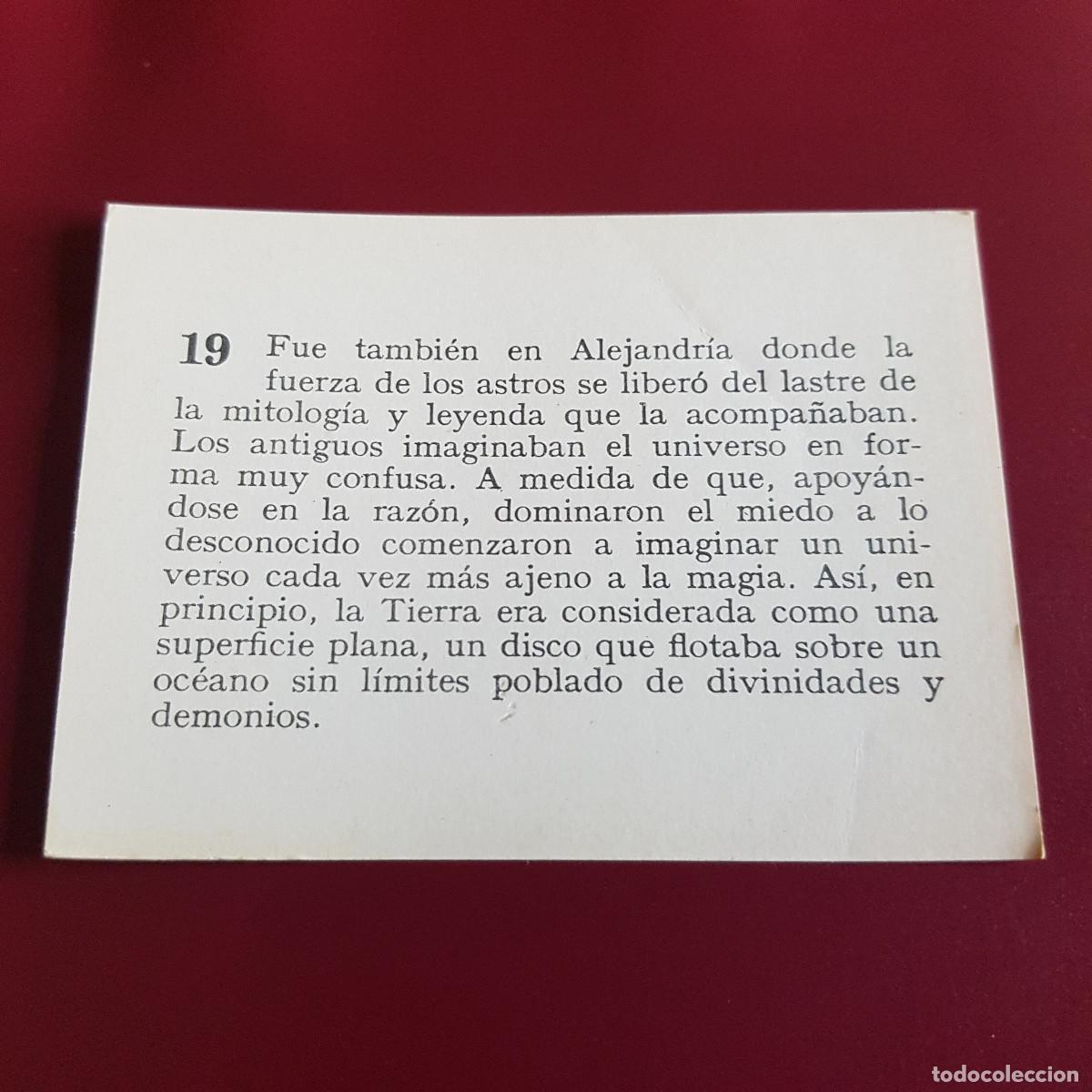 Coleccionismo cromos antiguos: MATEU - HISTORIA DEL PROGRESO HUMANO - 1966 - 66 - 19 - NUNCA PEGADO - Foto 2