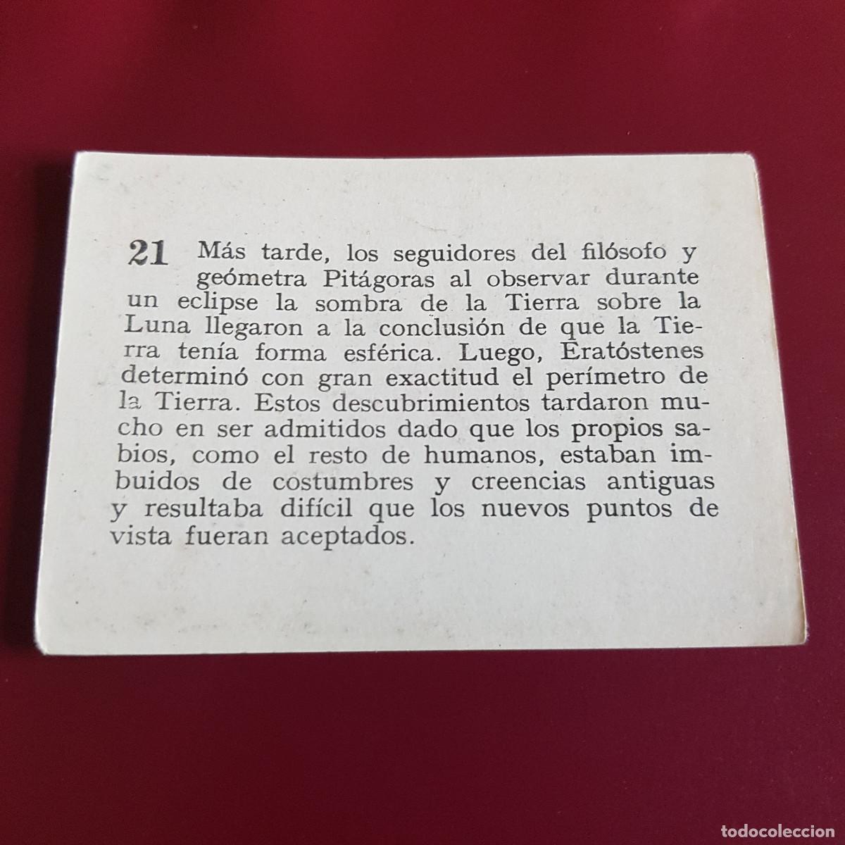 Coleccionismo cromos antiguos: MATEU - HISTORIA DEL PROGRESO HUMANO - 1966 - 66 - 21 - NUNCA PEGADO - Foto 2