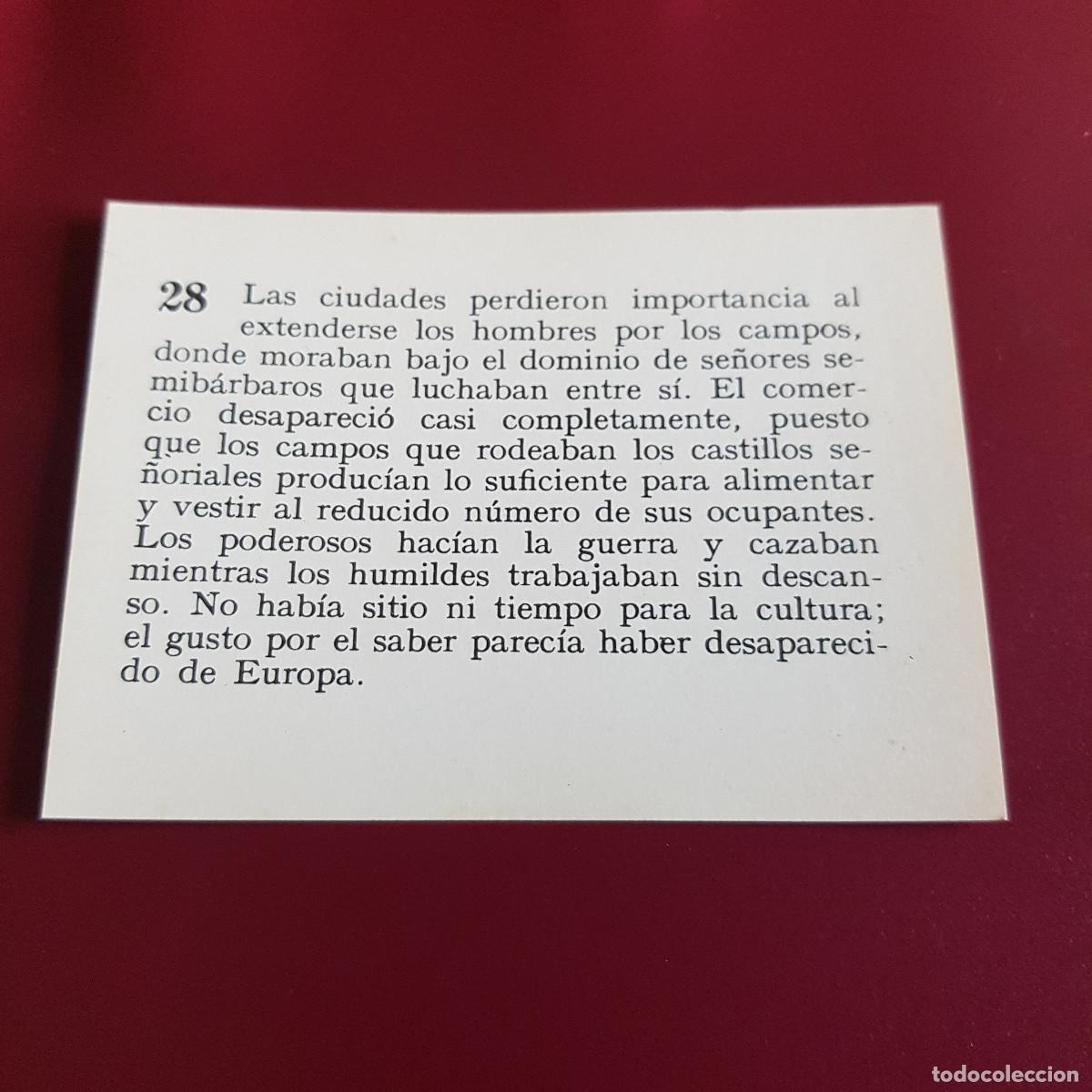 Coleccionismo cromos antiguos: MATEU - HISTORIA DEL PROGRESO HUMANO - 1966 - 66 - 28 - NUNCA PEGADO - Foto 2