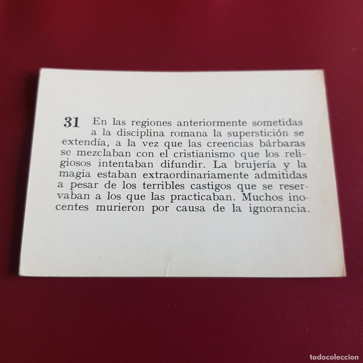 Coleccionismo cromos antiguos: MATEU - HISTORIA DEL PROGRESO HUMANO - 1966 - 66 - 31 - NUNCA PEGADO - Foto 2