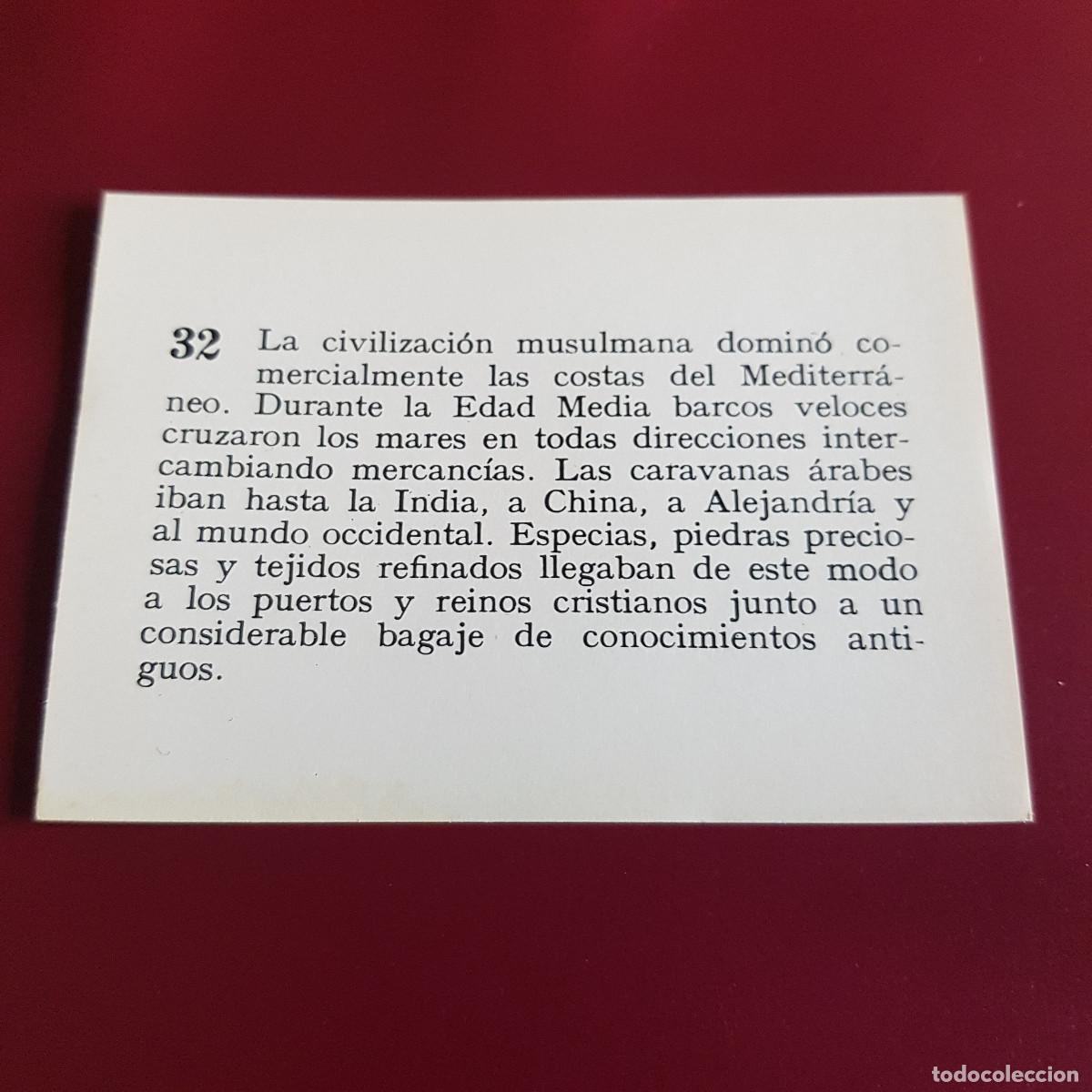 Coleccionismo cromos antiguos: MATEU - HISTORIA DEL PROGRESO HUMANO - 1966 - 66 - 32 - NUNCA PEGADO - Foto 2