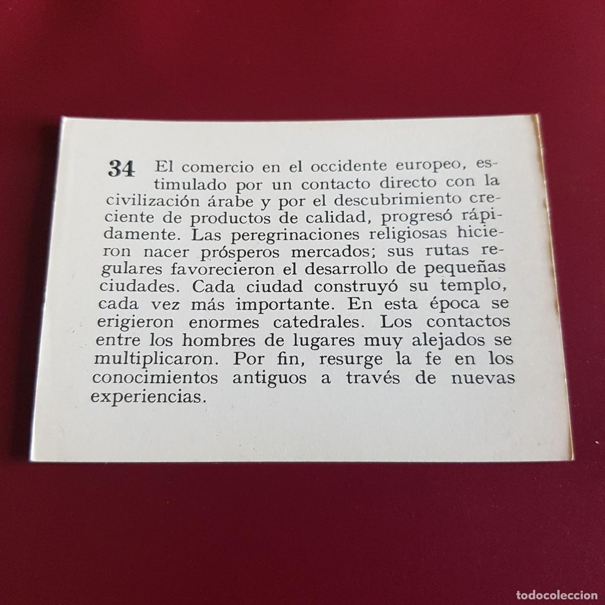 Coleccionismo cromos antiguos: MATEU - HISTORIA DEL PROGRESO HUMANO - 1966 - 66 - 34 - NUNCA PEGADO - Foto 2