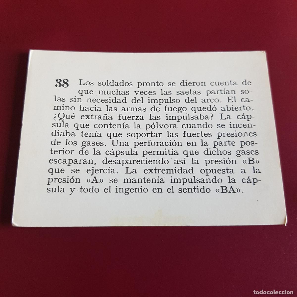 Coleccionismo cromos antiguos: MATEU - HISTORIA DEL PROGRESO HUMANO - 1966 - 66 - 38 - NUNCA PEGADO - Foto 2