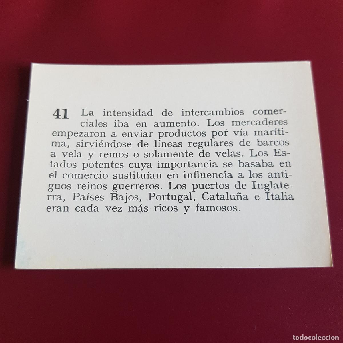 Coleccionismo cromos antiguos: MATEU - HISTORIA DEL PROGRESO HUMANO - 1966 - 66 - 41 - NUNCA PEGADO - Foto 2