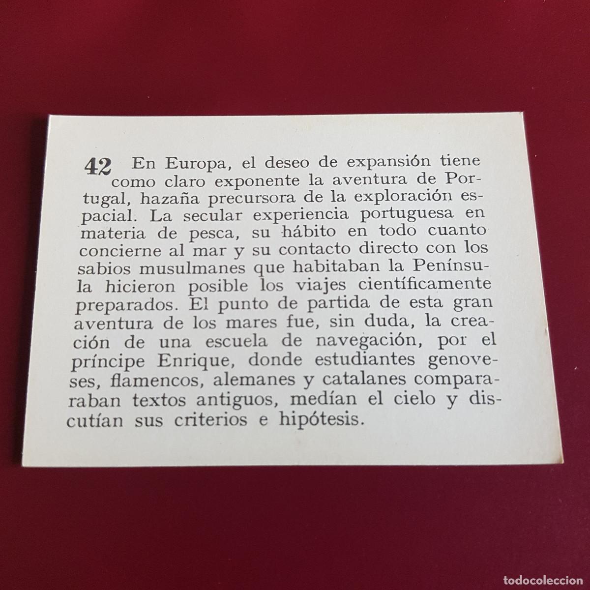 Coleccionismo cromos antiguos: MATEU - HISTORIA DEL PROGRESO HUMANO - 1966 - 66 - 42 - NUNCA PEGADO - Foto 2
