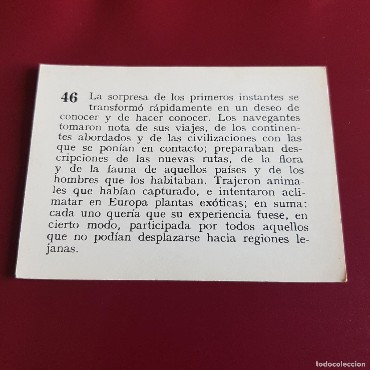 Coleccionismo cromos antiguos: MATEU - HISTORIA DEL PROGRESO HUMANO - 1966 - 66 - 46 - NUNCA PEGADO - Foto 2