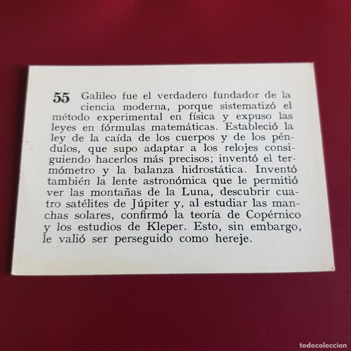 Coleccionismo cromos antiguos: MATEU - HISTORIA DEL PROGRESO HUMANO - 1966 - 66 - 55 - NUNCA PEGADO - Foto 2