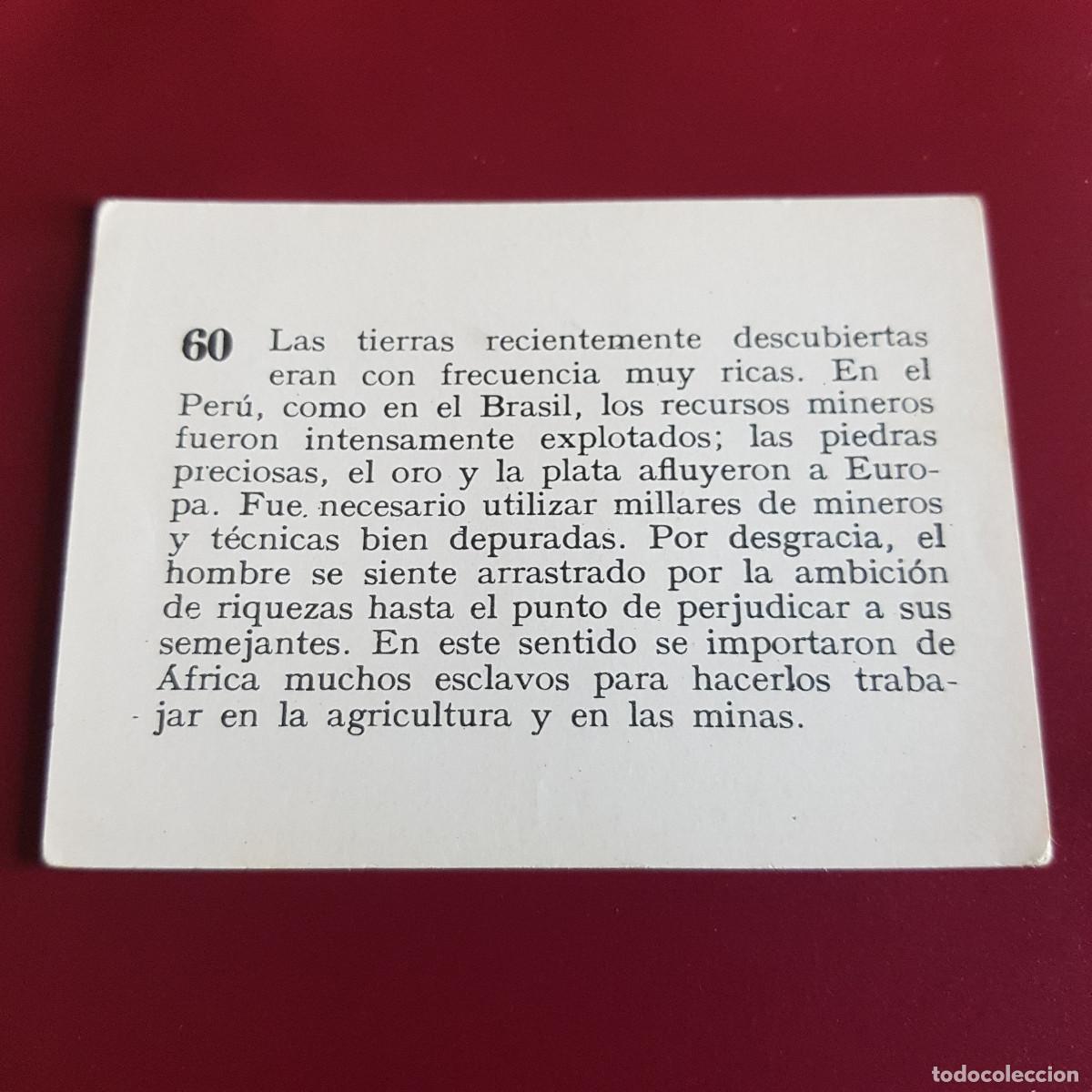 Coleccionismo cromos antiguos: MATEU - HISTORIA DEL PROGRESO HUMANO - 1966 - 66 - 60 - NUNCA PEGADO - Foto 2