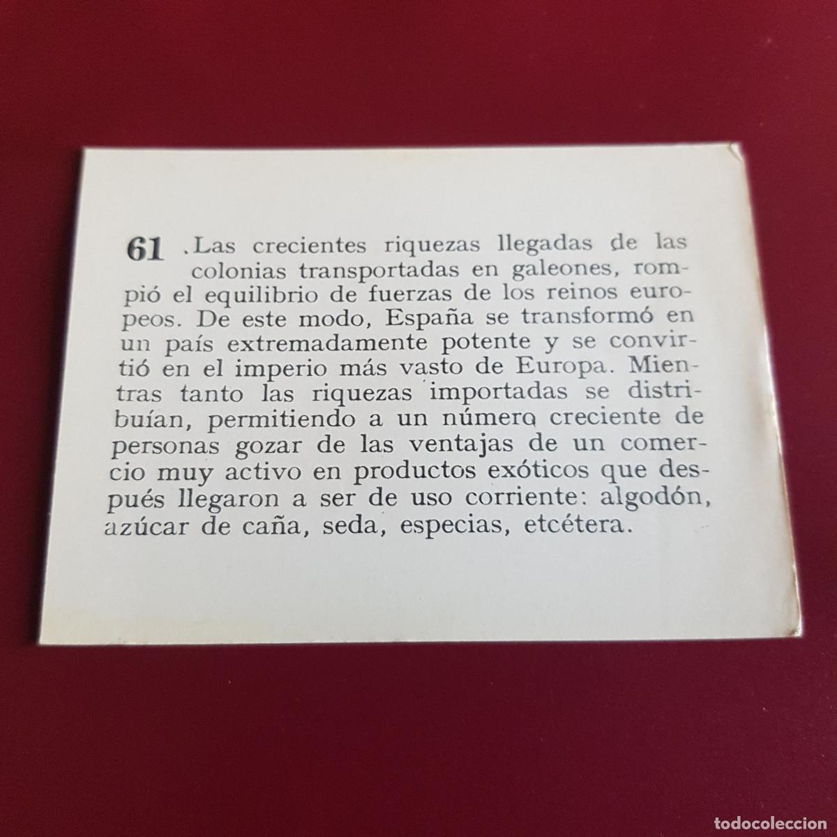 Coleccionismo cromos antiguos: MATEU - HISTORIA DEL PROGRESO HUMANO - 1966 - 66 - 61 - NUNCA PEGADO - Foto 2