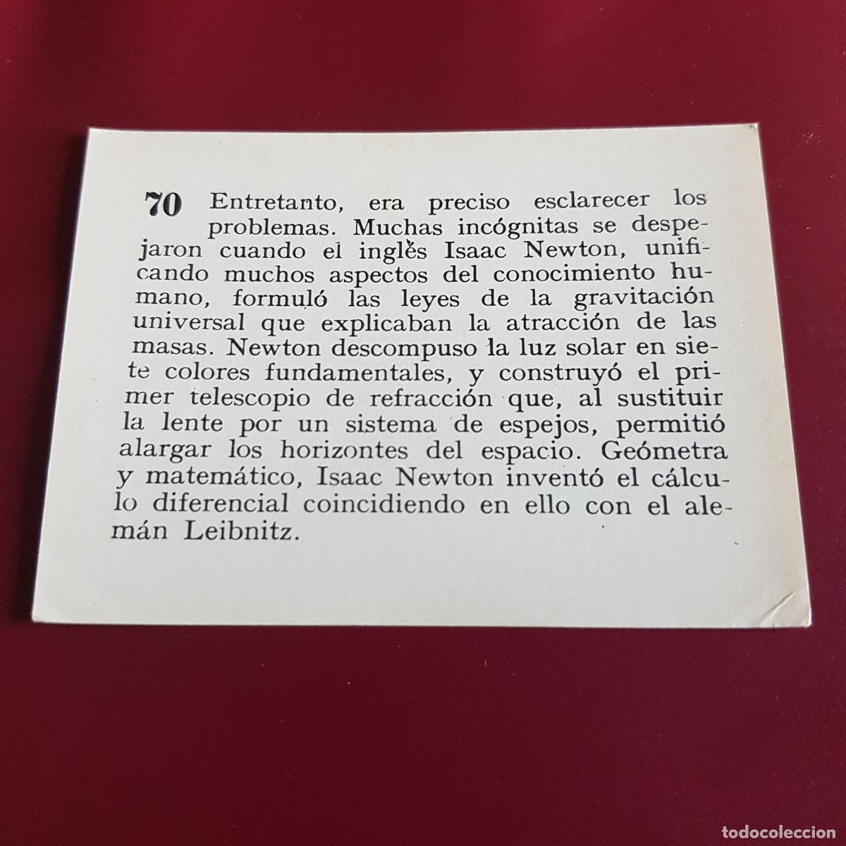 Coleccionismo cromos antiguos: MATEU - HISTORIA DEL PROGRESO HUMANO - 1966 - 66 - 70 - NUNCA PEGADO - Foto 2
