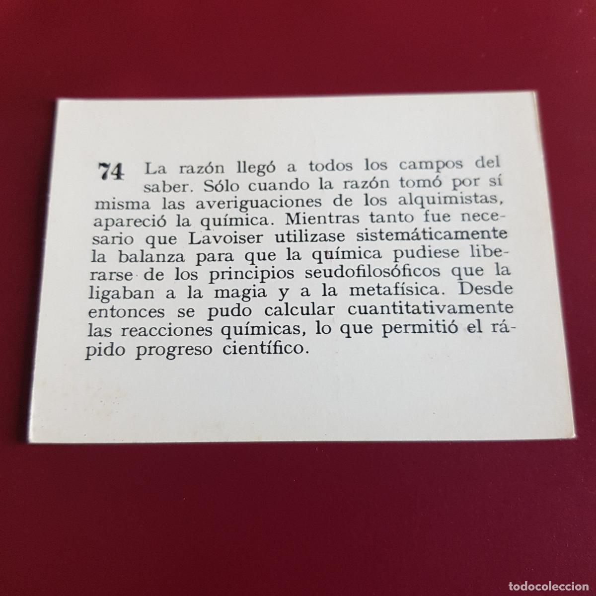 Coleccionismo cromos antiguos: MATEU - HISTORIA DEL PROGRESO HUMANO - 1966 - 66 - 74 - NUNCA PEGADO - Foto 2