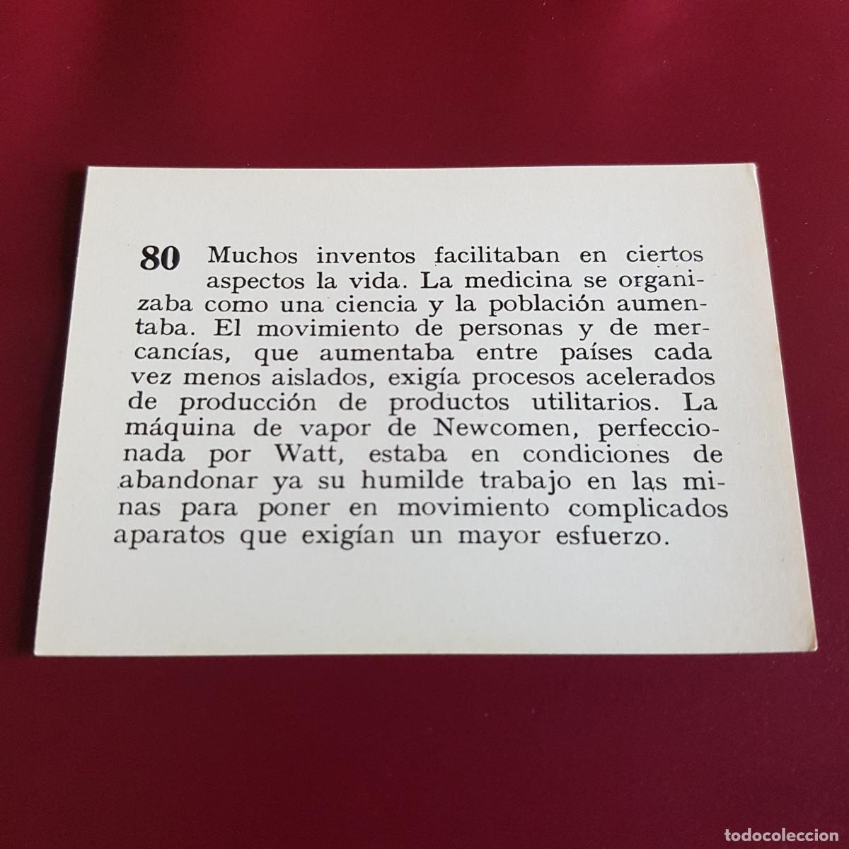 Coleccionismo cromos antiguos: MATEU - HISTORIA DEL PROGRESO HUMANO - 1966 - 66 - 80 - NUNCA PEGADO - Foto 2