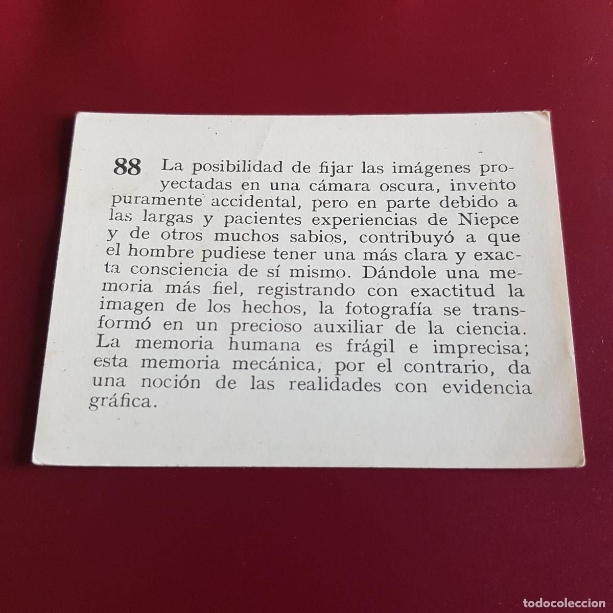 Coleccionismo cromos antiguos: MATEU - HISTORIA DEL PROGRESO HUMANO - 1966 - 66 - 88 - NUNCA PEGADO - Foto 2
