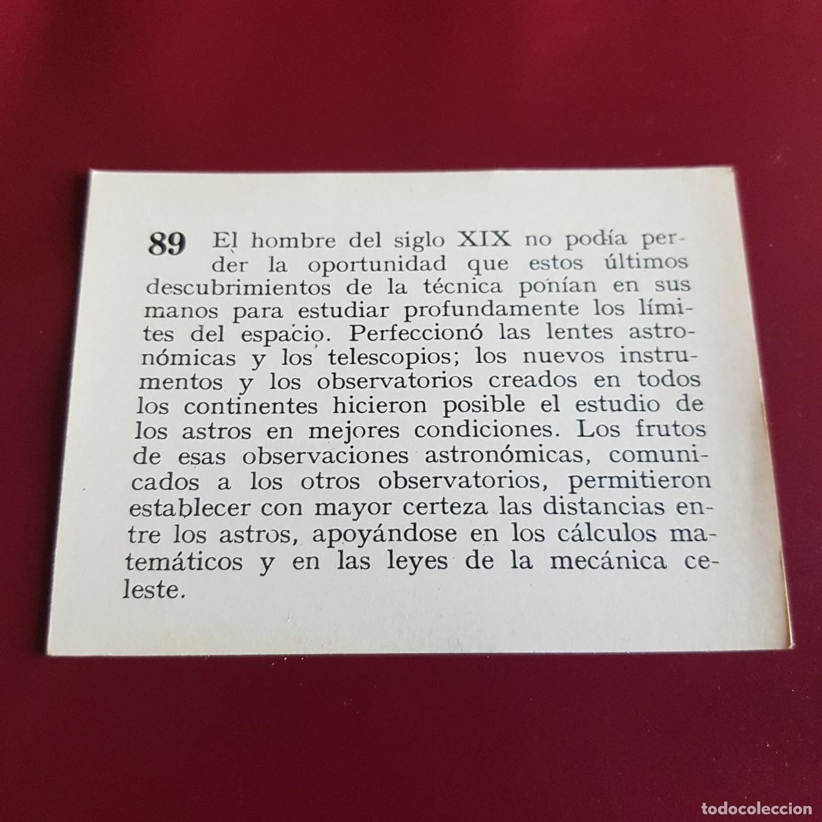 Coleccionismo cromos antiguos: MATEU - HISTORIA DEL PROGRESO HUMANO - 1966 - 66 - 89 - NUNCA PEGADO - Foto 2