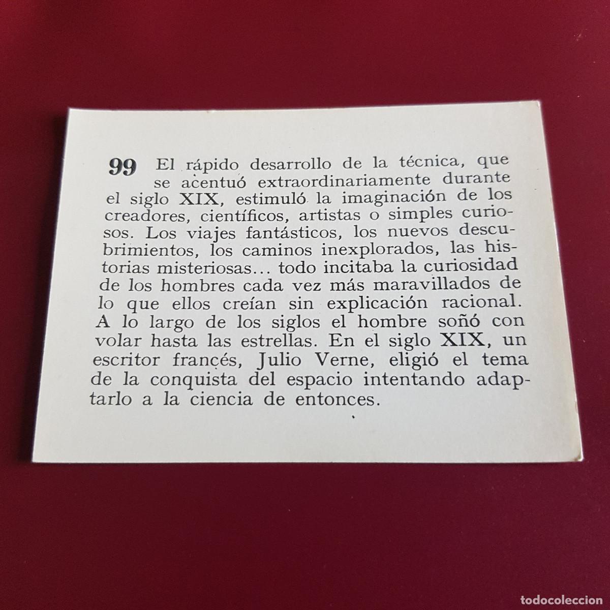 Coleccionismo cromos antiguos: MATEU - HISTORIA DEL PROGRESO HUMANO - 1966 - 66 - 99 - NUNCA PEGADO - Foto 2