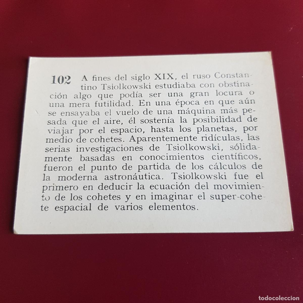Coleccionismo cromos antiguos: MATEU - HISTORIA DEL PROGRESO HUMANO - 1966 - 66 - 102 - NUNCA PEGADO - Foto 2