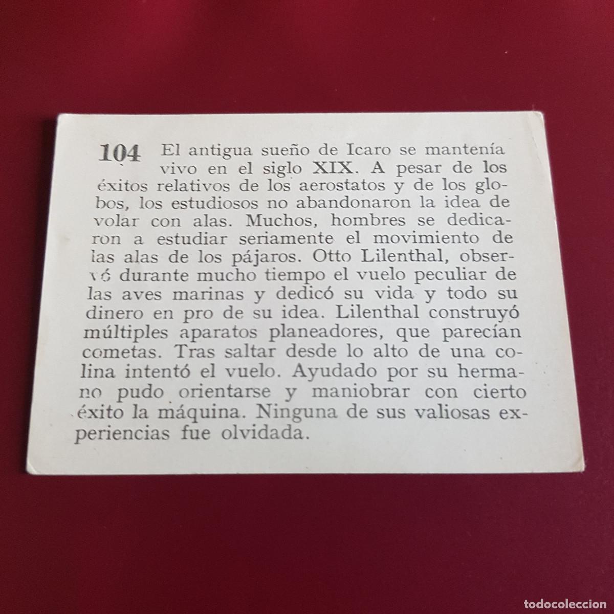 Coleccionismo cromos antiguos: MATEU - HISTORIA DEL PROGRESO HUMANO - 1966 - 66 - 104 - NUNCA PEGADO - Foto 2
