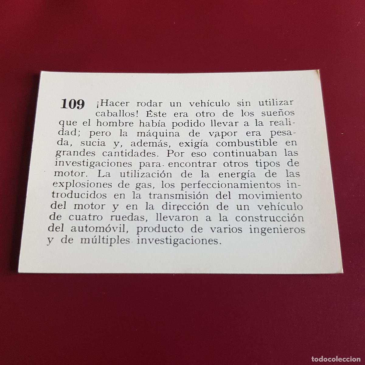Coleccionismo cromos antiguos: MATEU - HISTORIA DEL PROGRESO HUMANO - 1966 - 66 - 109 - NUNCA PEGADO - Foto 2