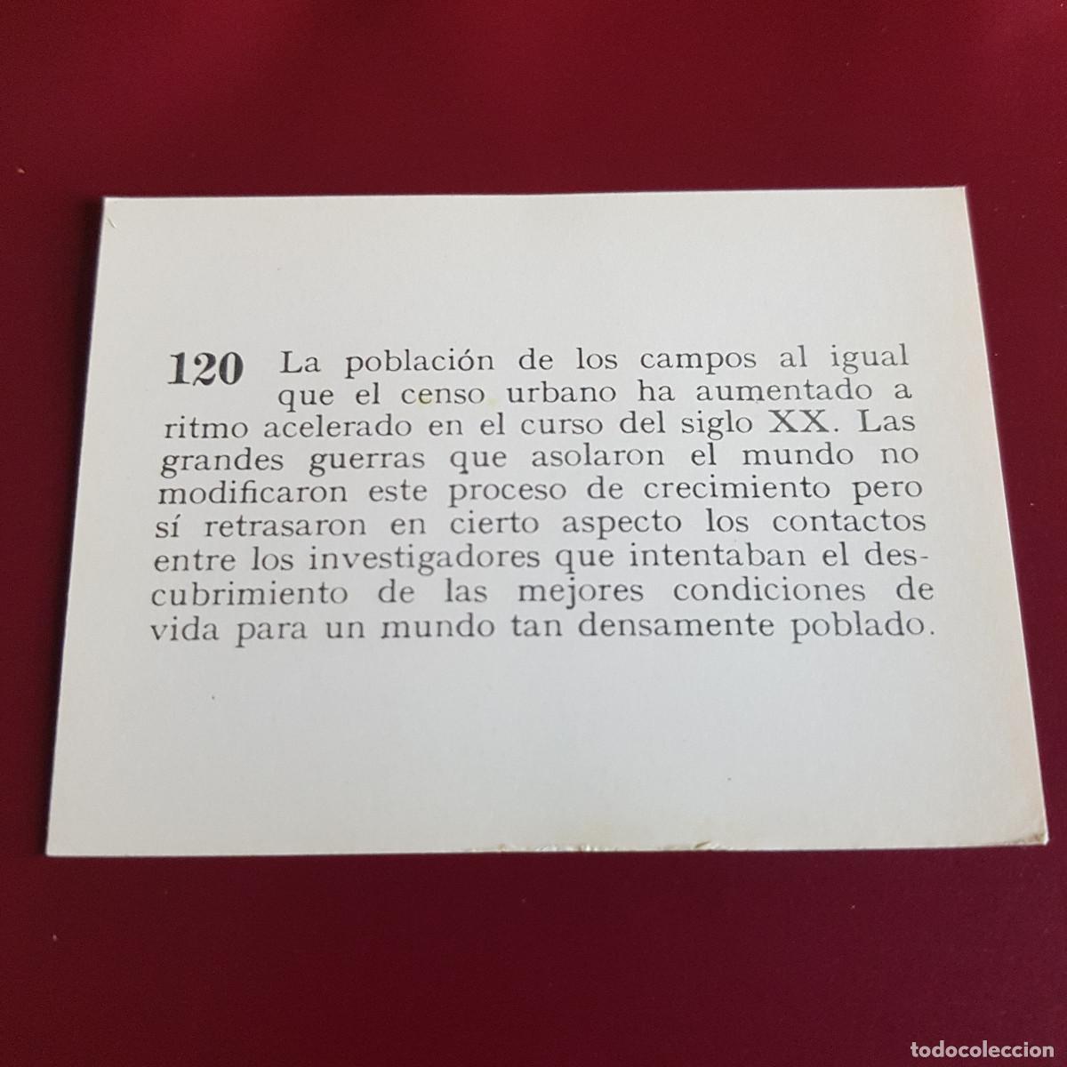 Coleccionismo cromos antiguos: MATEU - HISTORIA DEL PROGRESO HUMANO - 1966 - 66 - 120 - NUNCA PEGADO - Foto 2
