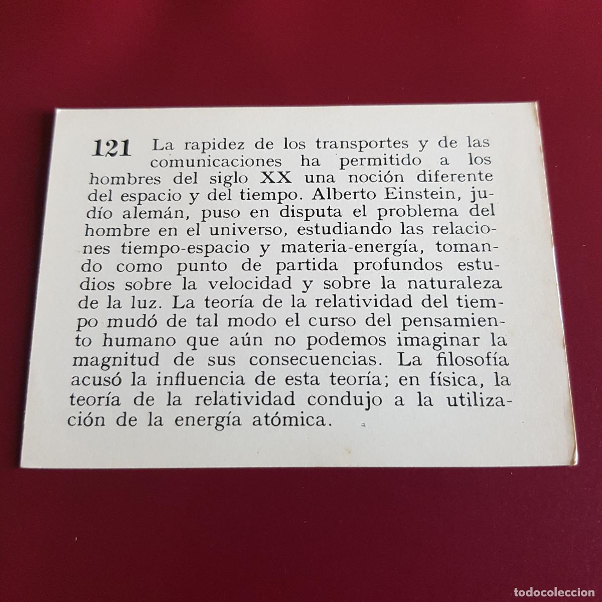 Coleccionismo cromos antiguos: MATEU - HISTORIA DEL PROGRESO HUMANO - 1966 - 66 - 121 - NUNCA PEGADO - Foto 2