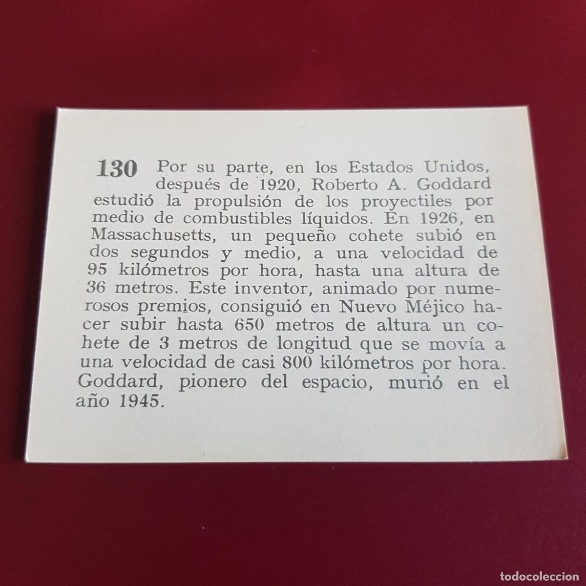 Coleccionismo cromos antiguos: MATEU - HISTORIA DEL PROGRESO HUMANO - 1966 - 66 - 130 - NUNCA PEGADO - Foto 2