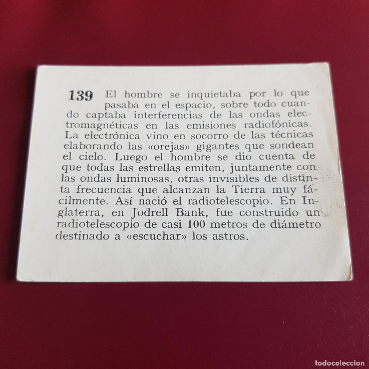 Coleccionismo cromos antiguos: MATEU - HISTORIA DEL PROGRESO HUMANO - 1966 - 66 - 139 - NUNCA PEGADO - Foto 2