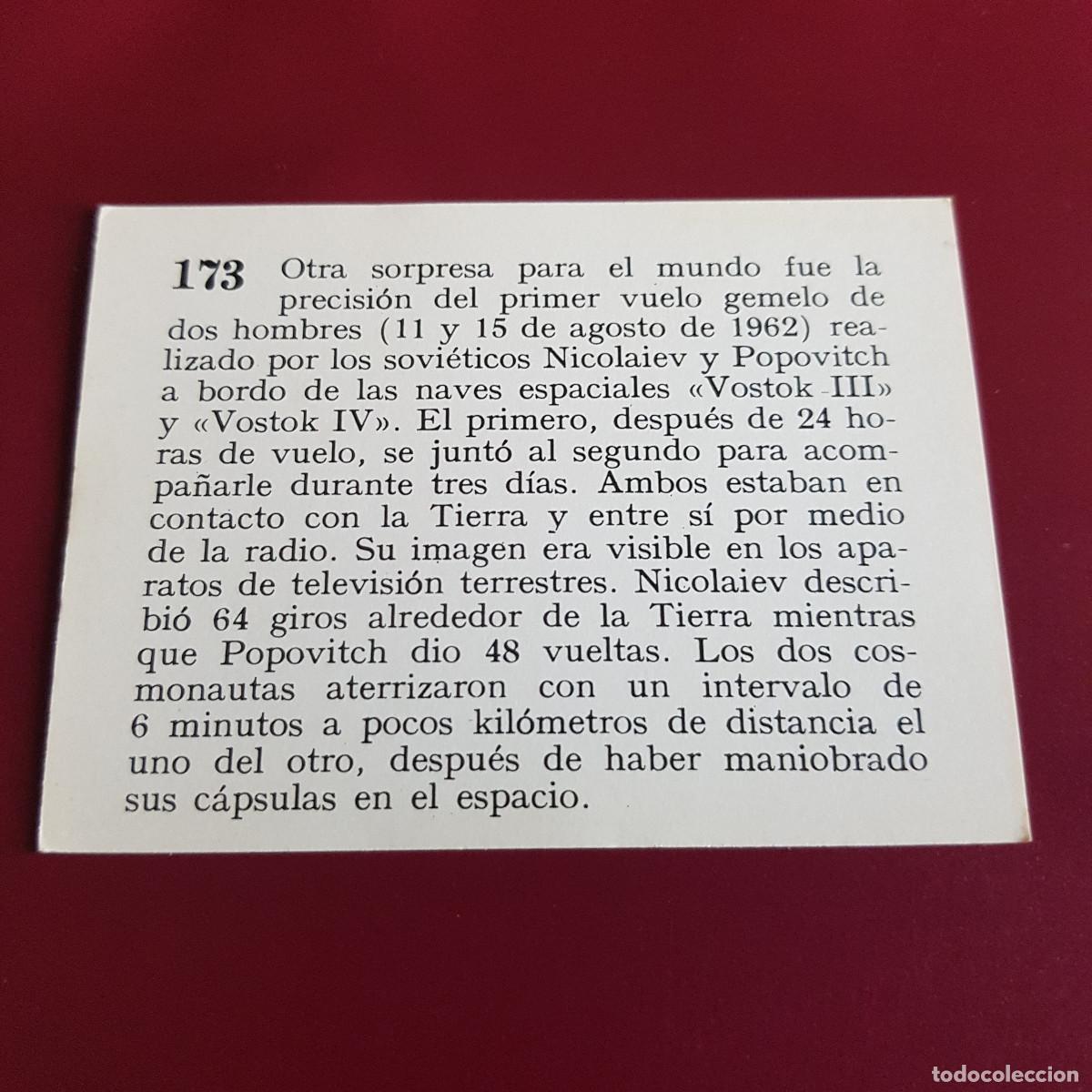 Coleccionismo cromos antiguos: MATEU - HISTORIA DEL PROGRESO HUMANO - 1966 - 66 - 173 - NUNCA PEGADO - Foto 2