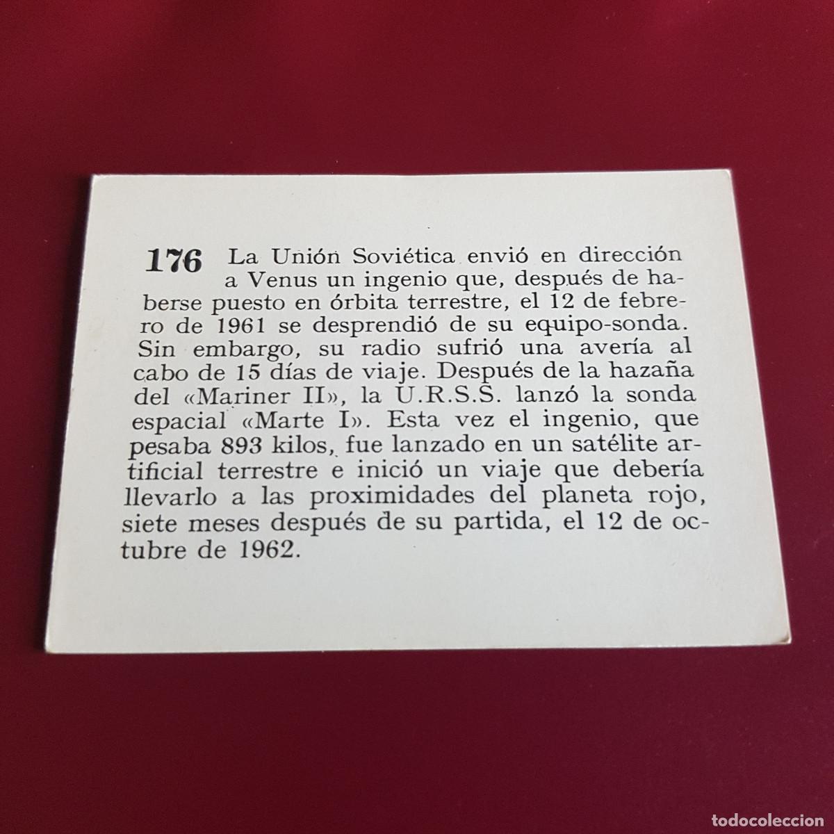 Coleccionismo cromos antiguos: MATEU - HISTORIA DEL PROGRESO HUMANO - 1966 - 66 - 176 - NUNCA PEGADO - Foto 2