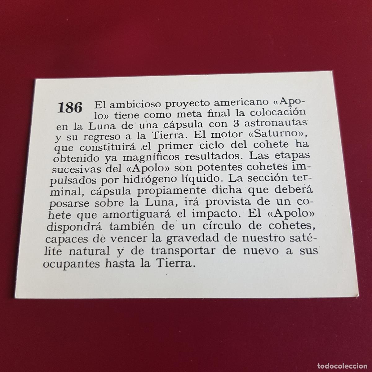 Coleccionismo cromos antiguos: MATEU - HISTORIA DEL PROGRESO HUMANO - 1966 - 66 - 186 - NUNCA PEGADO - Foto 2
