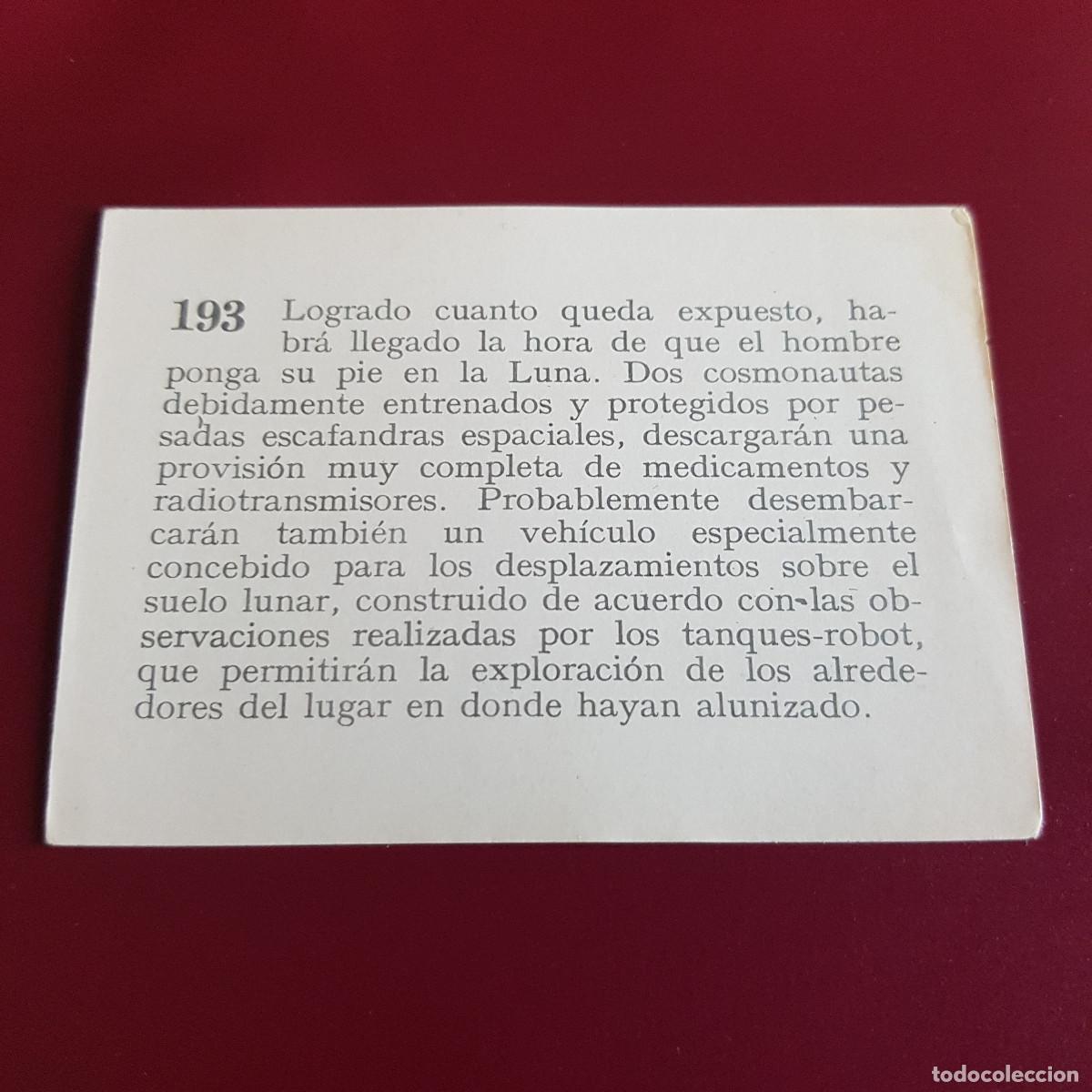 Coleccionismo cromos antiguos: MATEU - HISTORIA DEL PROGRESO HUMANO - 1966 - 66 - 193 - NUNCA PEGADO - Foto 2
