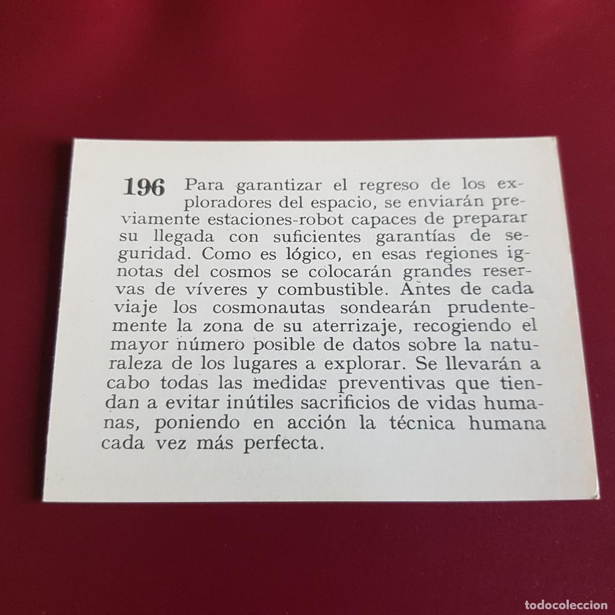 Coleccionismo cromos antiguos: MATEU - HISTORIA DEL PROGRESO HUMANO - 1966 - 66 - 196 - NUNCA PEGADO - Foto 2