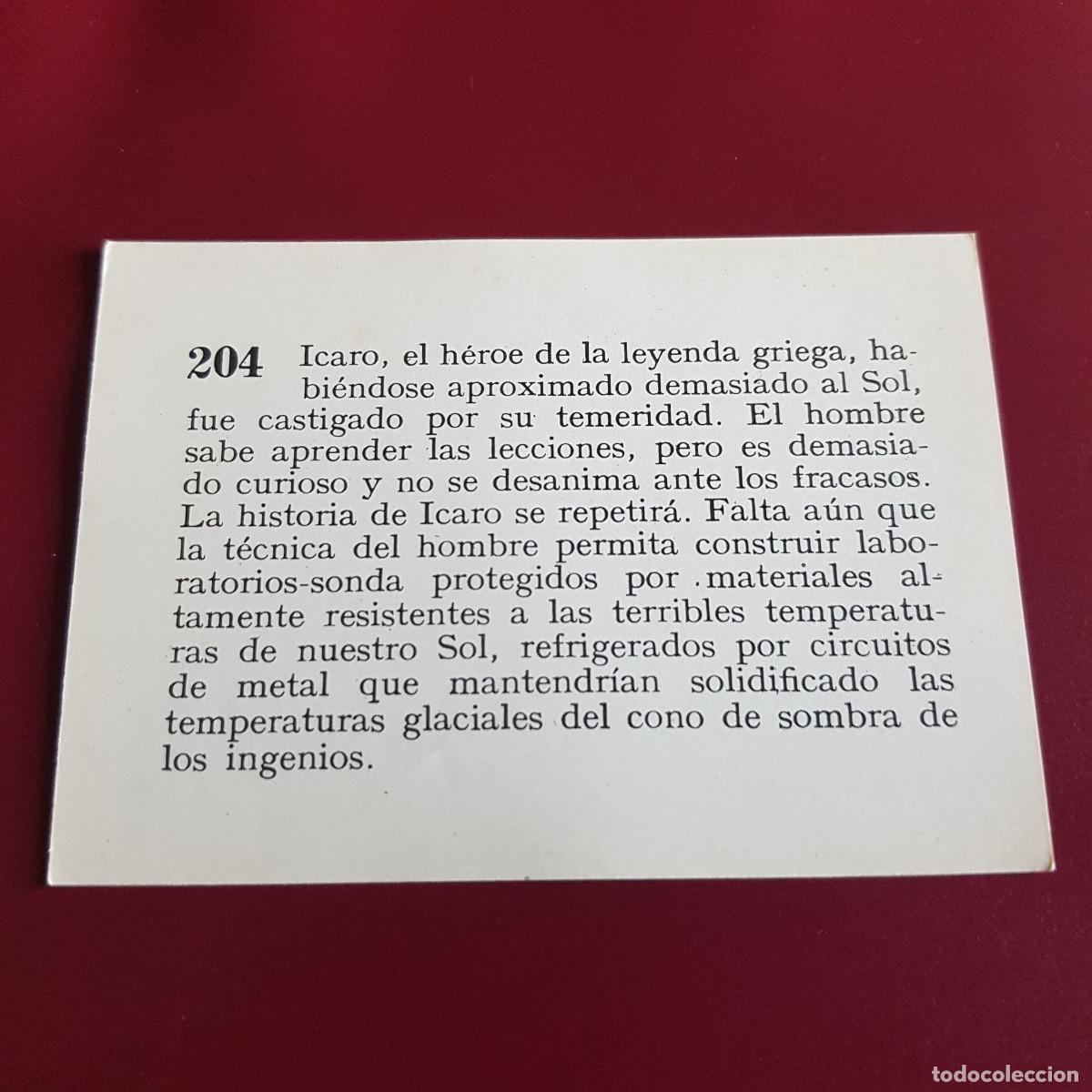 Coleccionismo cromos antiguos: MATEU - HISTORIA DEL PROGRESO HUMANO - 1966 - 66 - 204 - NUNCA PEGADO - Foto 2