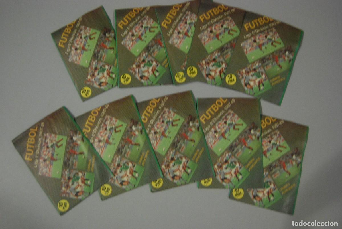 Coleccionismo Cromos antiguos: LIGA 1987-1988 LOTE DE 10 SOBRES SIN ABRIR, CROMOS ADHESIVOS, EDICIONES FESTIVAL